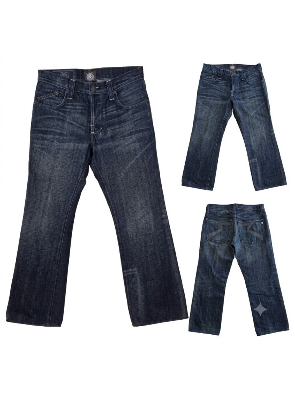 Rock Republic Henlee Jeans Women 32 Blue Bootcut Cotton USA HNLDMOMJ01 Y2K Edgy